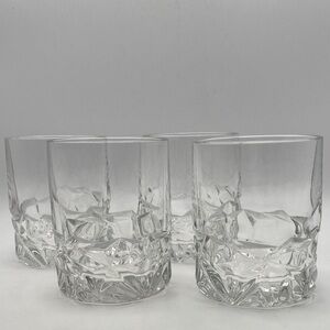 Tiffany & Co. Crystal Rock Cut Old Fashion Glasses Set of 4